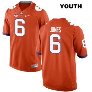 #6 Mike Jones Jr. Clemson Youth University Jerseys Orange