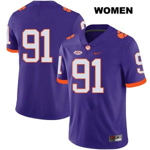 #91 Nick Eddis CFP Champs Womens No Name University Jerseys Purple