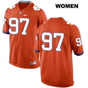 #97 Nick Rowell Clemson Tigers Womens No Name High School Jersey Orange