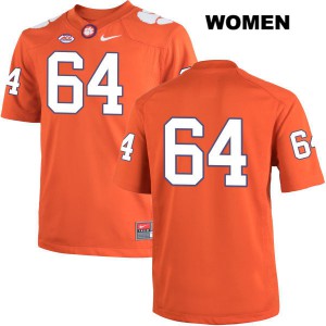 #64 Pat Godfrey Clemson University Womens No Name Player Jersey Orange
