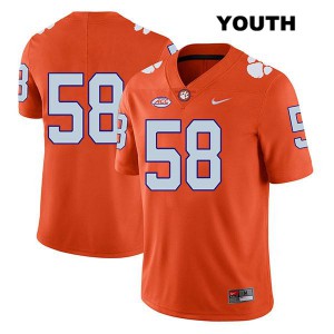 #58 Patrick Phibbs Clemson Youth No Name Football Jersey Orange