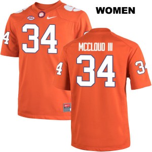 #34 Ray-Ray McCloud Clemson University Womens Football Jersey Orange
