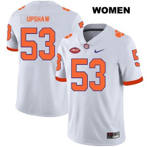 #53 Regan Upshaw Clemson National Championship Womens Football Jerseys White