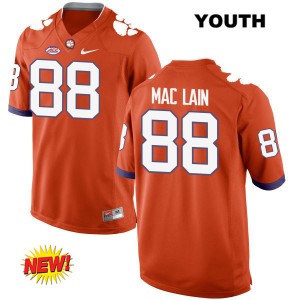#88 Sean Mac Lain Clemson University Youth Stitched Jerseys Orange