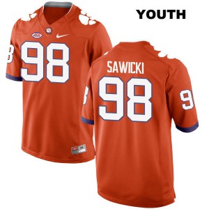 #98 Steven Sawicki Clemson Youth University Jersey Orange