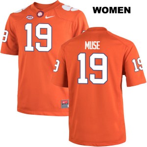 #19 Tanner Muse CFP Champs Womens Football Jerseys Orange