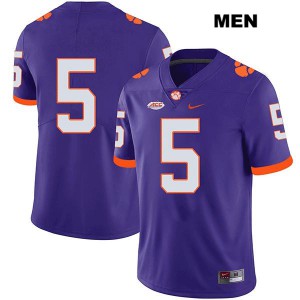 #5 Tee Higgins Clemson National Championship Mens No Name Embroidery Jersey Purple