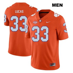 #33 Ty Lucas Clemson Tigers Mens College Jerseys Orange