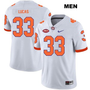 #33 Ty Lucas Clemson Mens Alumni Jerseys White