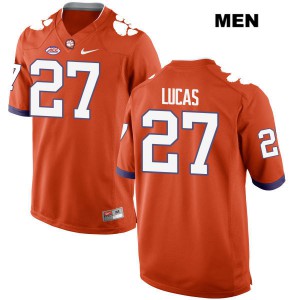 #27 Ty Lucas Clemson National Championship Mens Stitch Jerseys Orange