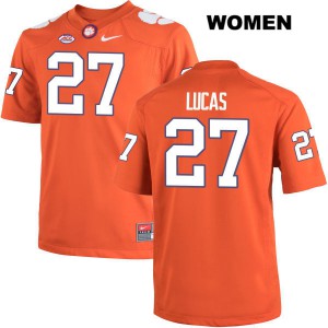 #27 Ty Lucas Clemson Womens Embroidery Jerseys Orange