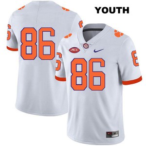 #86 Tye Herbstreit Clemson National Championship Youth No Name Official Jerseys White
