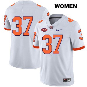 #37 Tyler Traynham CFP Champs Womens No Name Stitched Jersey White