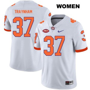 #37 Tyler Traynham Clemson University Womens Official Jersey White