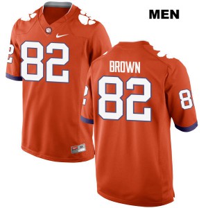 #82 Will Brown Clemson University Mens Embroidery Jersey Orange