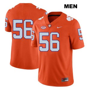 #56 Will Putnam Clemson Tigers Mens No Name NCAA Jerseys Orange