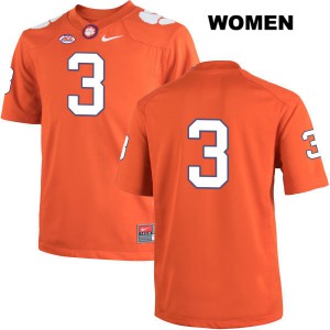 #3 Xavier Thomas Clemson National Championship Womens No Name NCAA Jerseys Orange