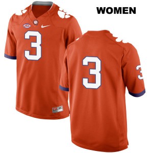 #3 Xavier Thomas Clemson Womens No Name University Jersey Orange