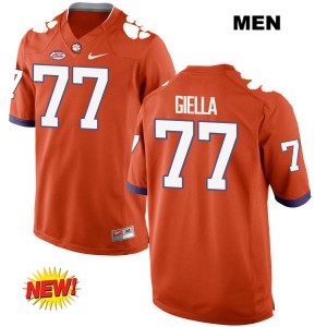 #77 Zach Giella Clemson Mens Official Jersey Orange