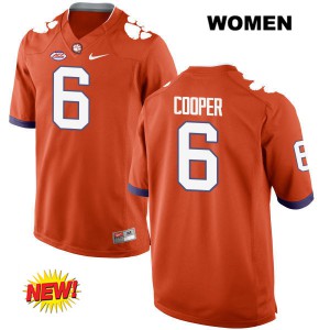 #6 Zerrick Cooper Clemson National Championship Womens NCAA Jerseys Orange